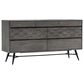 Blue River Makena 6 Drawer Dresser in Gray Acacia Wood, , large