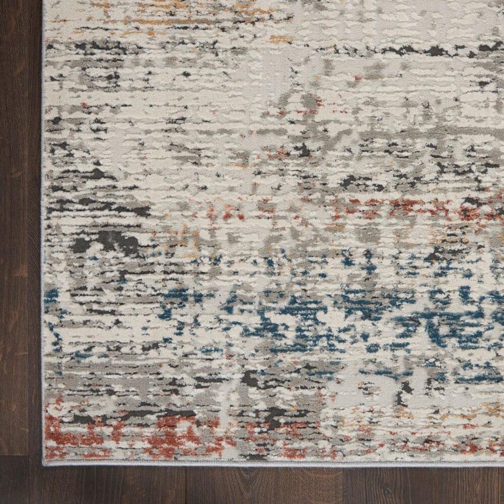 Nourison Rustic Textures Light Grey and Multicolor 9&#39;3&quot; x 12&#39;9&quot; Area Rug, , large