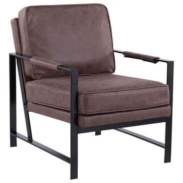 Lumisource Franklin Arm Chair in Espresso and Black, , large