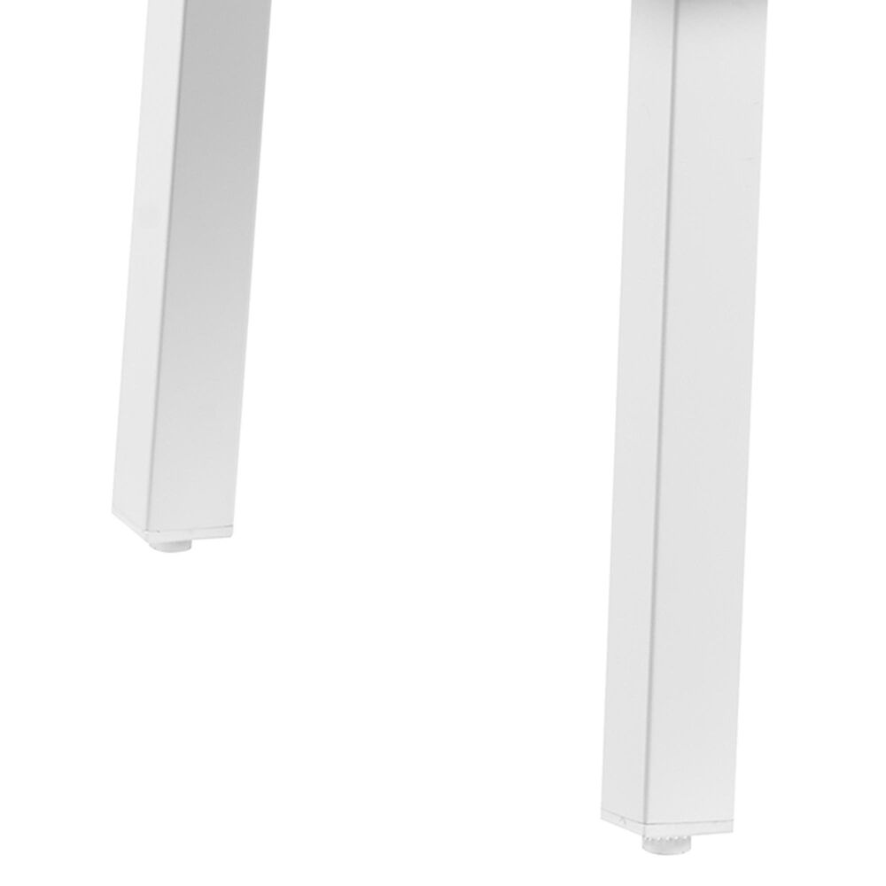 Linon Home Decor Holland Aluminum Coffee Table in White, , large