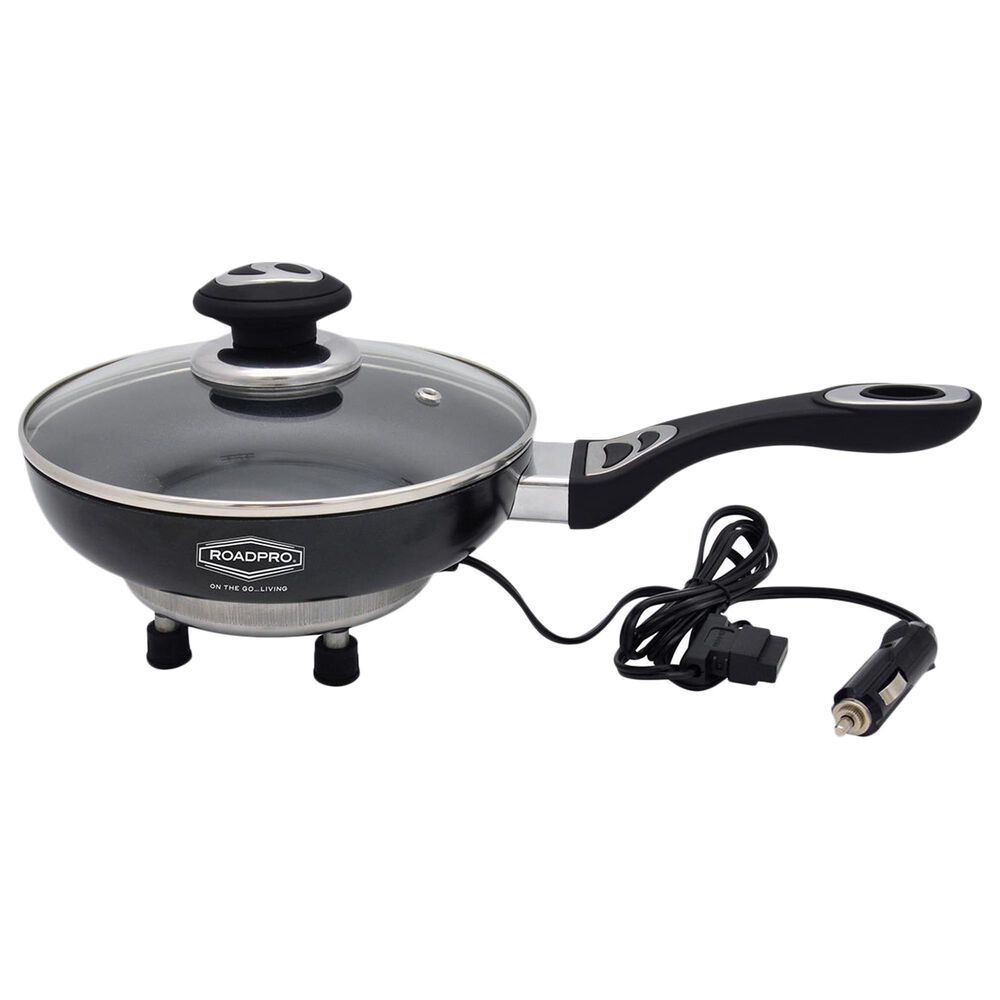Das Companies RoadPro 12-Volt Portable Frying Pan Non-Stick in Black , , large