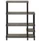 HOMLUX Turn-N-Tube 3-Tier Rolling Kitchen Shelf Cart in French Oak Grey and Black, , large