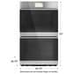 Cafe 30" Smart Built-In Convection Double Wall Oven in Glass Stainless Steel, , large