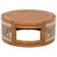 Hearth and Haven Outdoor Round Acacia Wood Coffee Table with Handwoven Rope Accents in Natural, , large