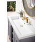 James Martin Vanities Alicante 39.5" Single Bathroom Vanity in Grey Smoke and Radiant Gold with 5 cm White Glossy Resin Top and Rectangular Sink, , large