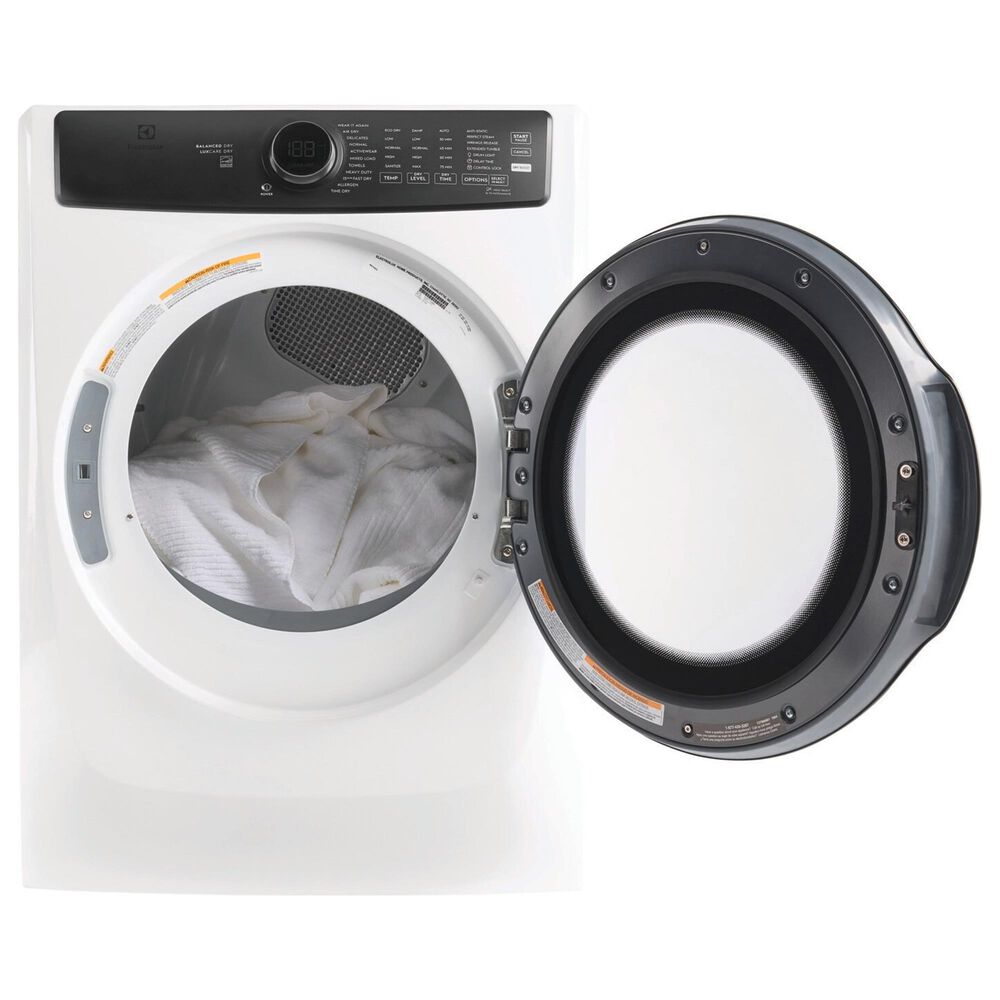 Electrolux 700 Series 4.5 Cu. Ft. Front Load Washer with Smartboost and 8.0 Cu. Ft. Electric Dryer with 2x Luxury-Glide Pedestal with Spacious Storage Drawer in White, , large