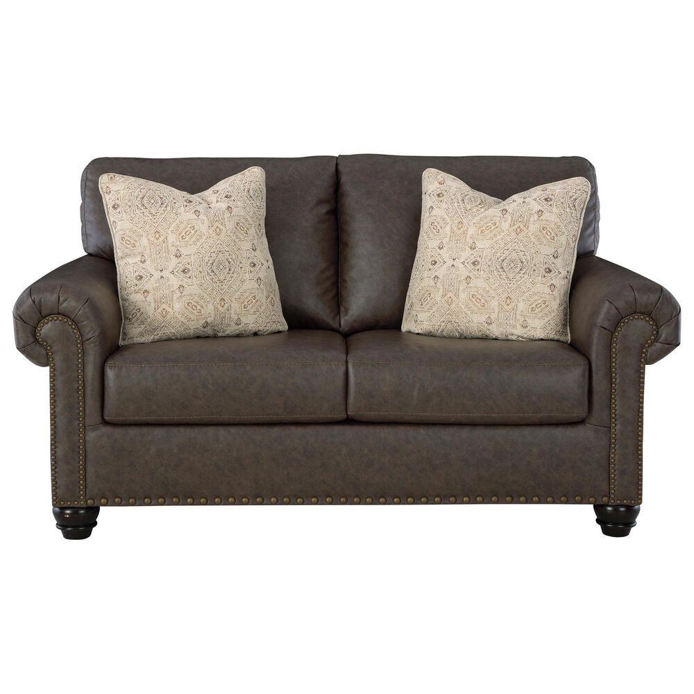 Ashley Roxmere Stationary Loveseat in Umber, , large