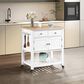 Valor Living Stirling Kitchen Cart in White, , large