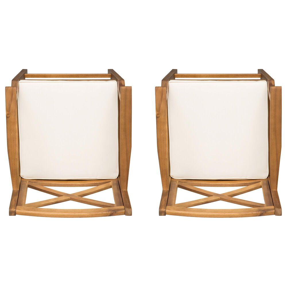 Hearth and Haven Perla Outdoor Bar Stool with Cushion in Brown &#40;Set of 2&#41;, , large