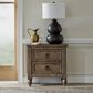 Belle Furnishings Americana Farmhouse 2 Drawer Nightstand in Dusty Taupe and Black, , large