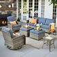 HOMLUX 6-Piece Patio Conversation Set in Denim Blue, , large