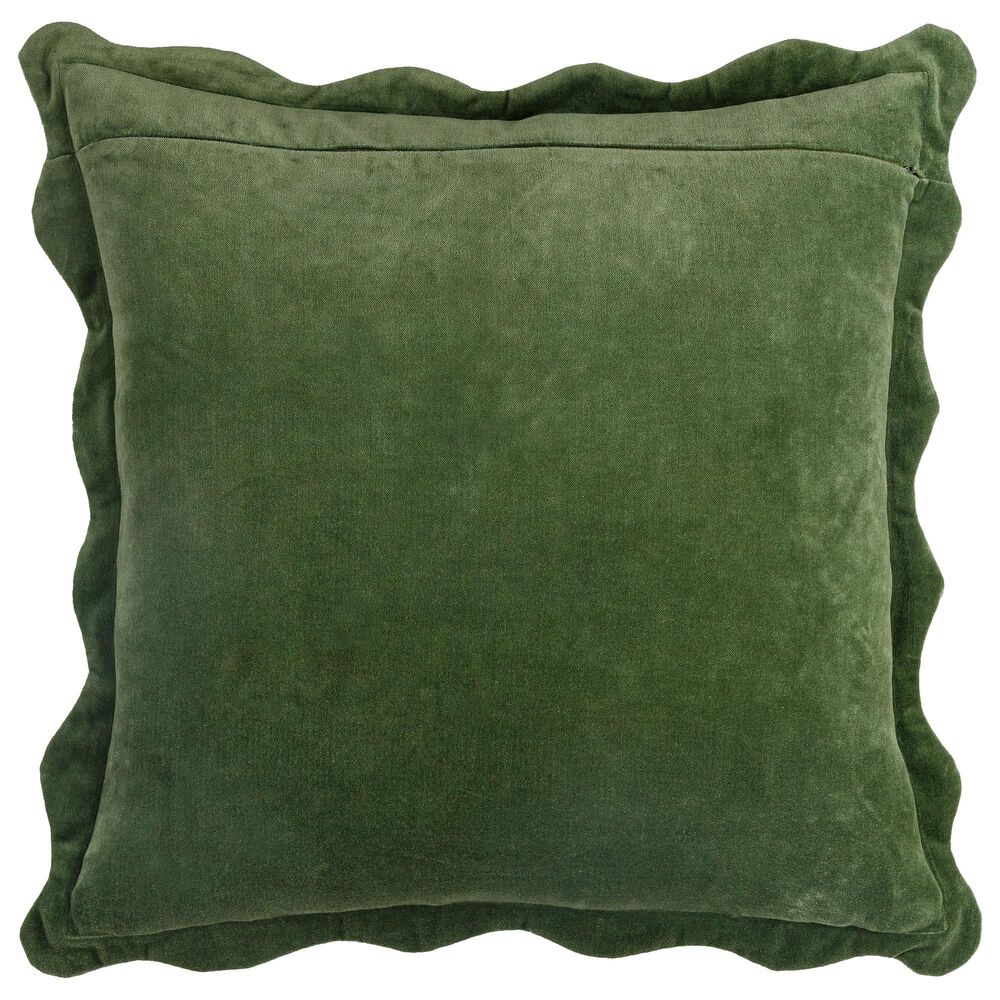 Surya Effervescent 20" Square Throw Pillow in Medium Green, , large