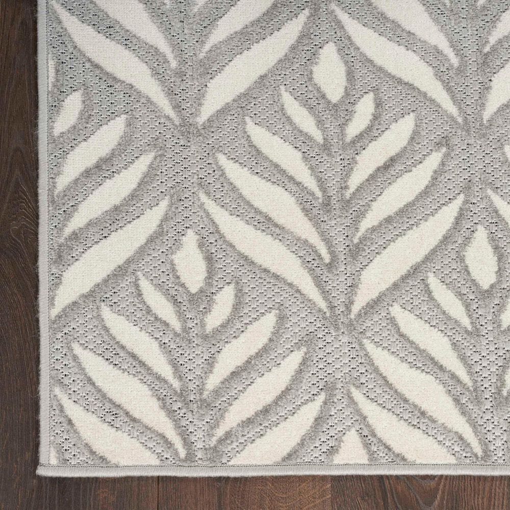 Nourison Aloha 2&#39;8&quot; x 4&#39; Grey Indoor/Outdoor Area Rug, , large