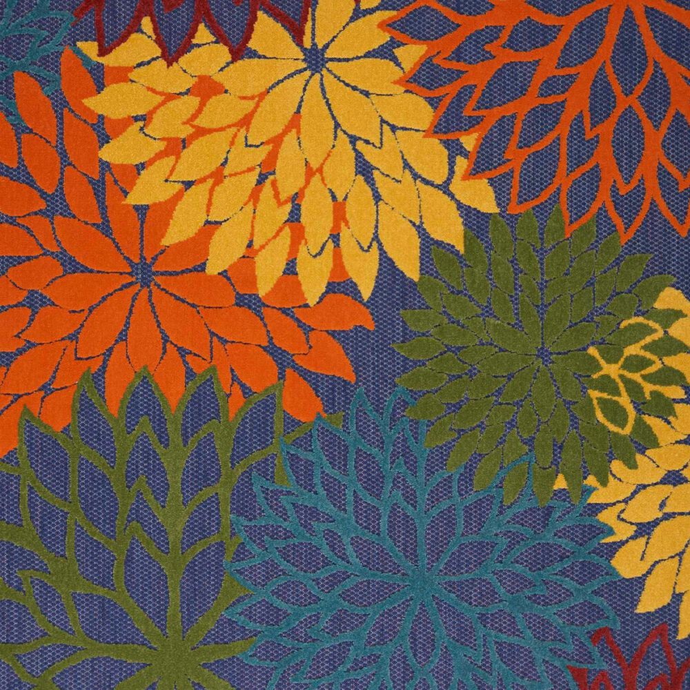 Nourison Aloha ALH05 7&#39;10&quot; x 10&#39;6&quot; Navy and Multicolor Indoor/Outdoor Area Rug, , large