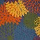 Nourison Aloha ALH05 7"10" x 10"6" Navy and Multicolor Indoor/Outdoor Area Rug, , large