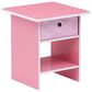 HOMLUX 1-Drawer Modern Nightstand with Open Shelf in Pink, , large