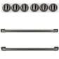 Cafe Handle and Knob Kit for Electric Range in Brushed Black, , large