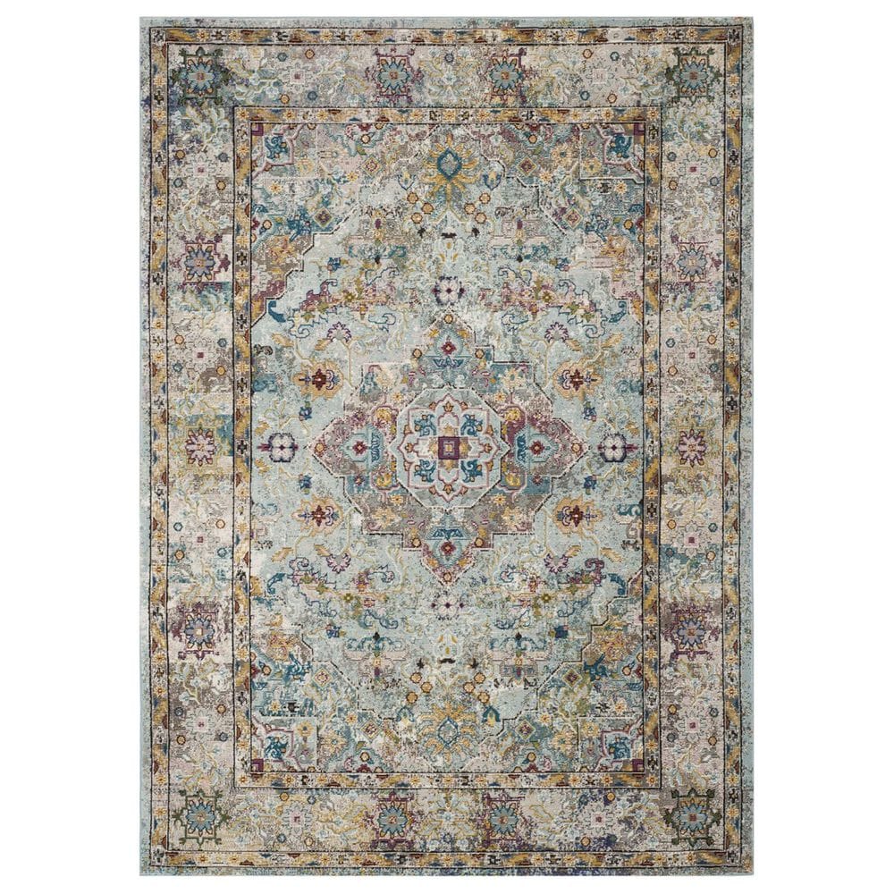 Safavieh Aria 5"1" x 7"6" Beige and Blue Area Rug, , large