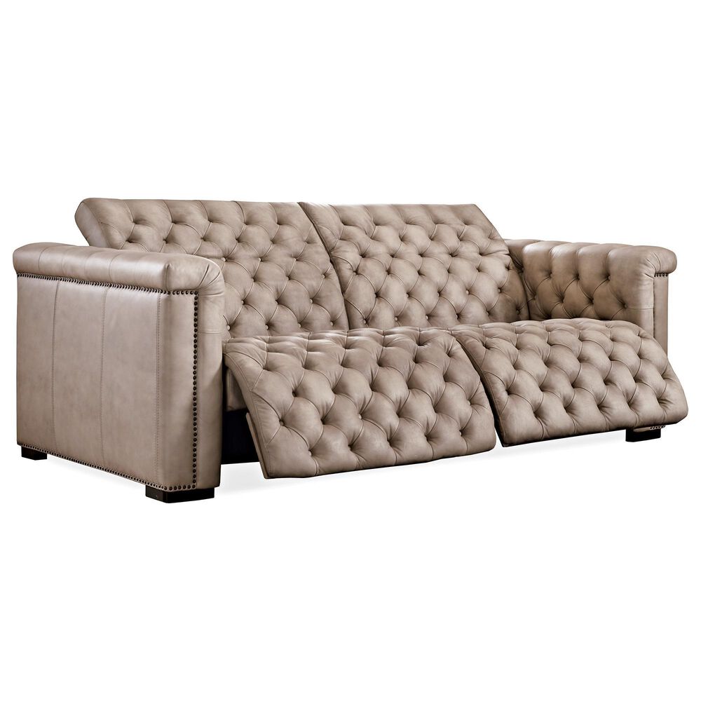 Hooker Furniture Savion Power Reclining Sofa with Power in Giovanni Taupe, , large