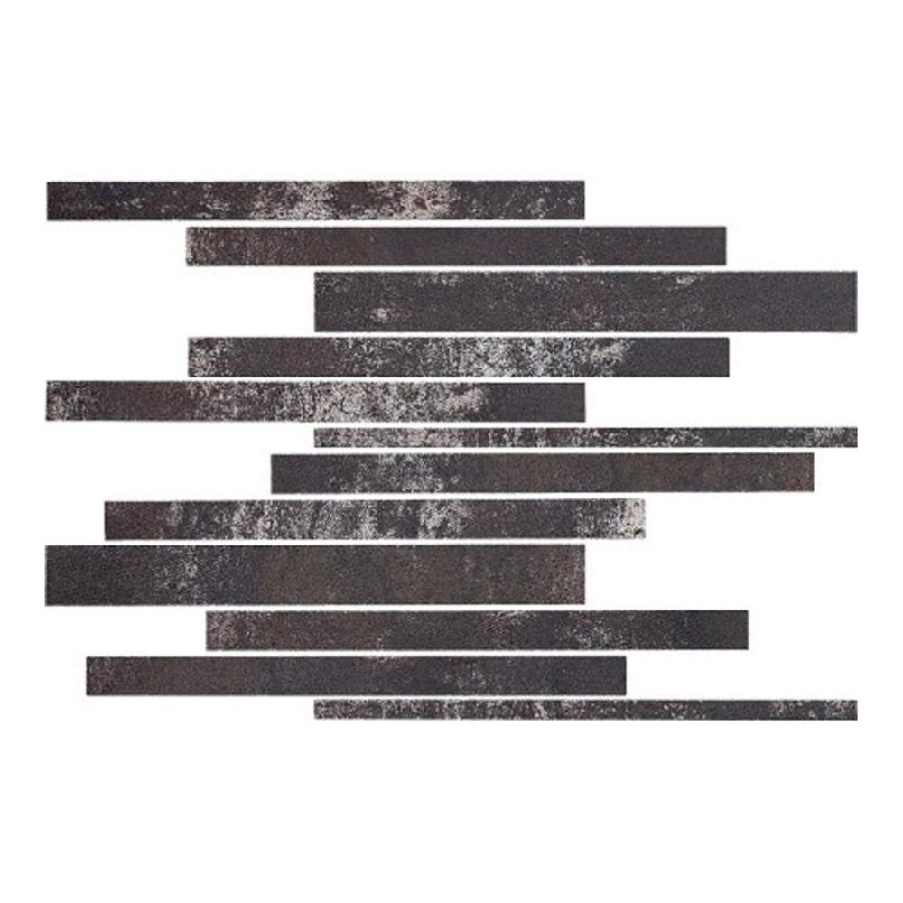Eleganza Metallica Black 12" x 12" Porcelain Mosaic Sheet, , large