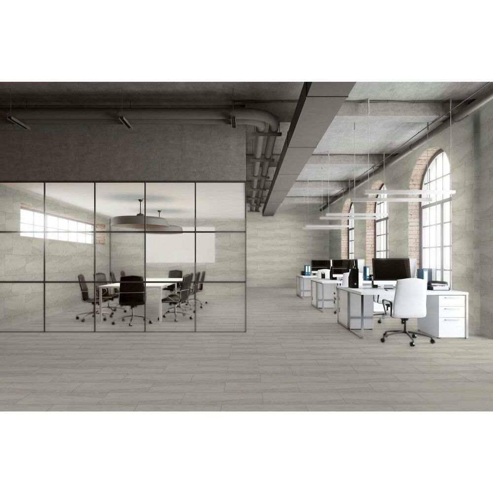 Emser Cavanite White 12" x 24" Matte Ceramic Tile, , large