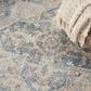 Nourison Astra Machine Washable 7"10" x 10" Grey and Blue Area Rug, , large