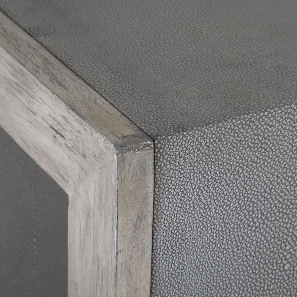 Uttermost Aerina End Table in Aged White and Distressed Gray, , large