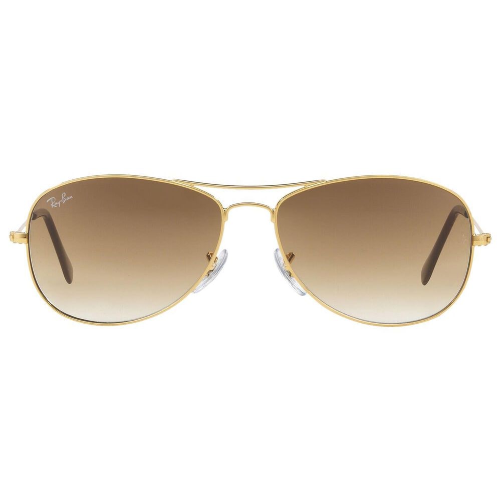 Rayban Glasses Cockpit Sunglasses with Light Brown Gradient Lenses in Polished Arista Gold, , large