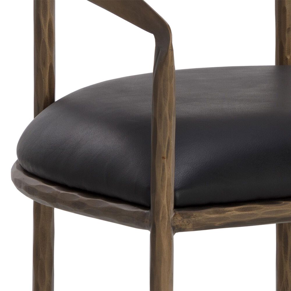 Club Collection By Sunpan Zanatta Arm Chair in Charcoal Black, , large