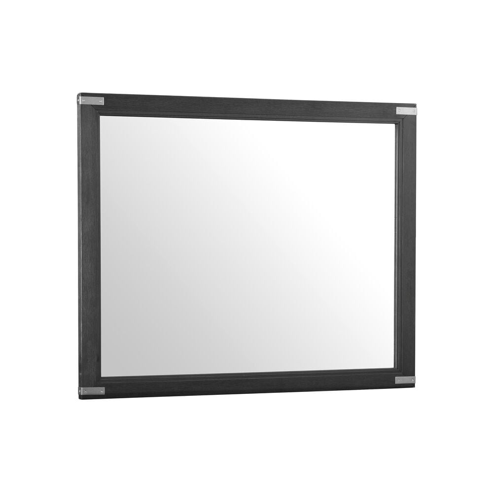 Hawthorne Furniture Laguna Dresser Mirror in Weathered Steel Slate, , large