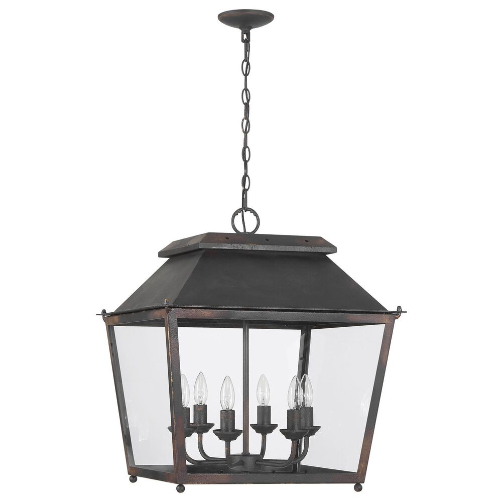 Golden Lighting Abingdon 6-Light Pendant in Antique Black, , large