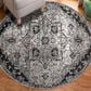 Amer Rugs Alexandria 6"7" Round Ivory and Gray Area Rug, , large