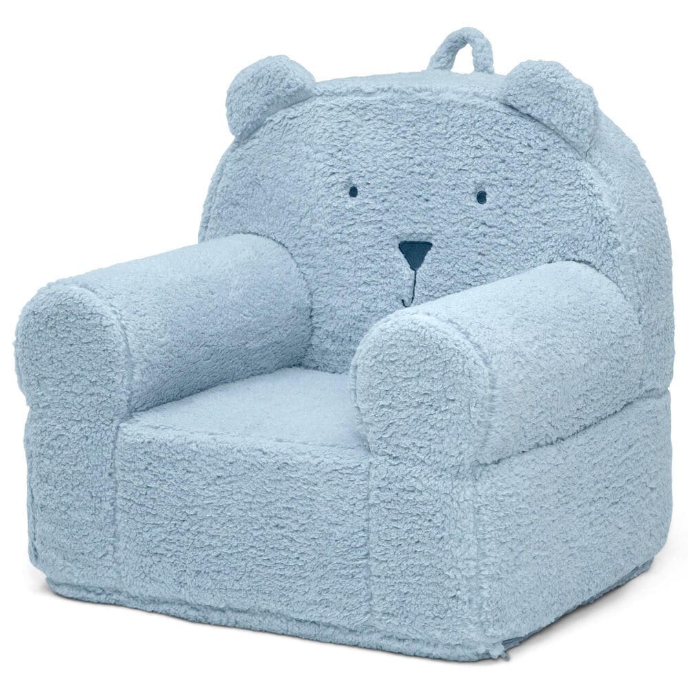Delta Children Sherpa Bear Chair in Powder Blue, , large