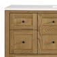 James Martin Vanities Breckenridge 60" Single Bathroom Vanity in Light Natural Oak with 3 cm White Zeus Quartz Top and Rectangular Sink, , large