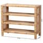 Baxton Studio Abelia 4-Tier Bookcase in Natural Brown, , large