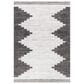 Surya Eagean EAG-2356 Black, Off-White and Charcoal 5"3" x 7"7" Indoor/Outdoor Area Rug, , large