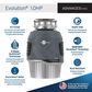 InSinkerator Evolution 1 HP Garbage Disposal in Gray, , large