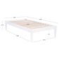 Linon Home Decor Polly Twin Platform Bed in Bold White, , large
