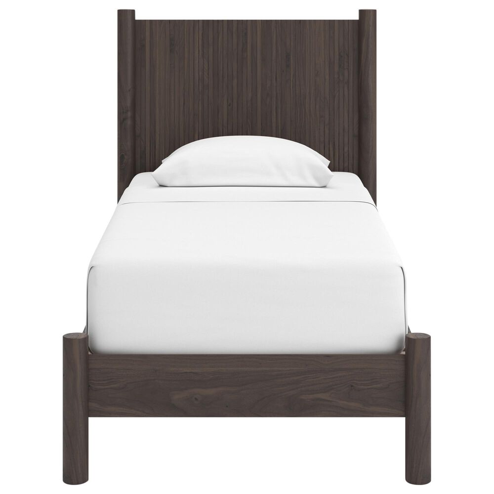Ashley Pamytta 3-Piece Twin Panel Platform Bedroom Set in Rich Brown, , large