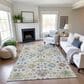 Dalyn Rug Company Silk Road Ivory, Aloe, Blue, Gold, Copper and Taupe 8" x 10" Area Rug, , large