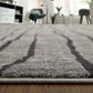 Feizy Kano Striped 7"10" x 10" Ivory and Charcoal Area Rug, , large