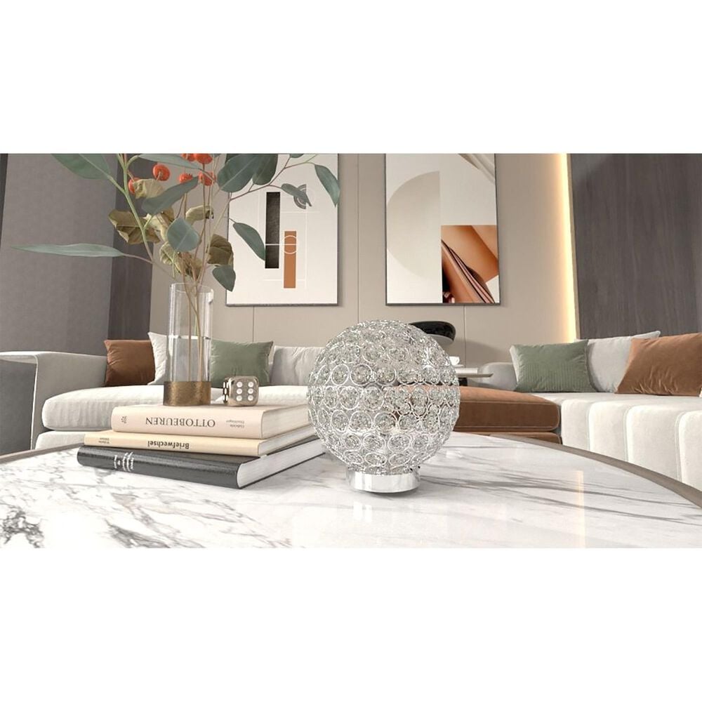 Crown Mark Globes Table Lamp in Silver, , large