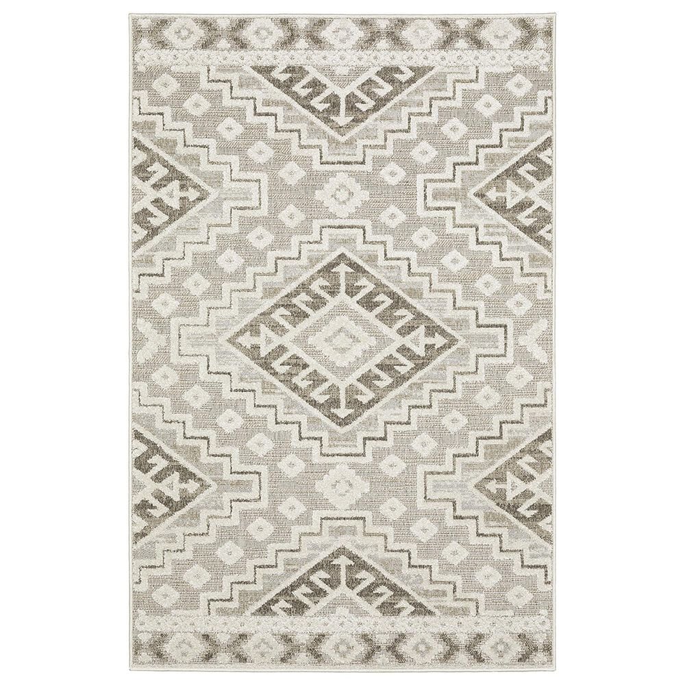 Oriental Weavers Tangier TAN03 3"3" x 5" Beige Area Rug, , large