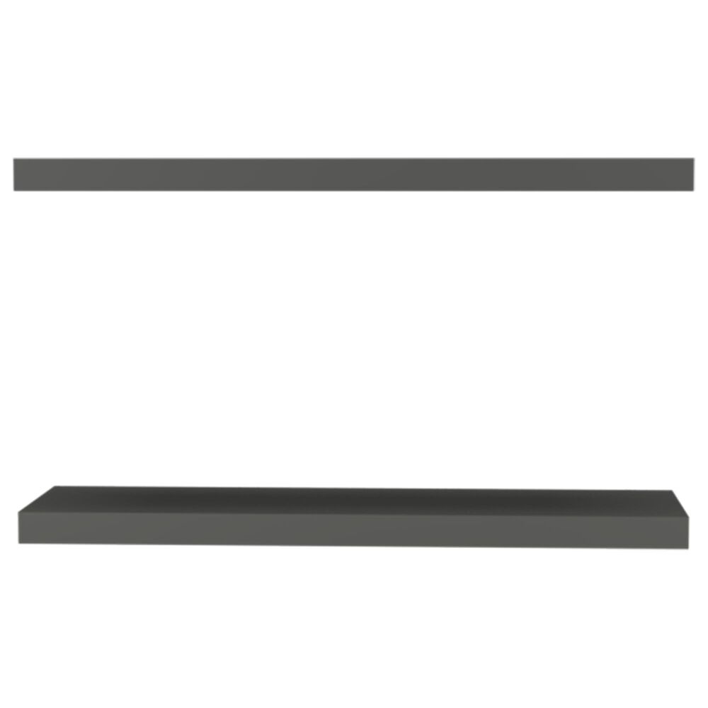 Hearth and Haven Ecco32" Floating Wall Shelf with Concealed Mounting in Gray (Set of 2), , large