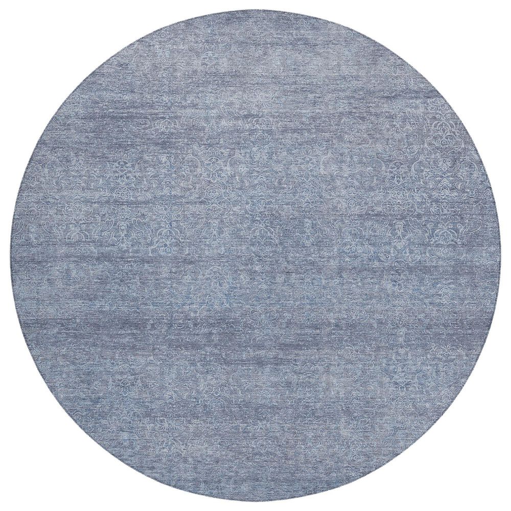 Dalyn Rug Company Burano BU1 8" Round Sky Indoor/Outdoor Area Rug, , large