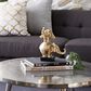 Maple and Jade 10" x 8" Elephant Sculpture in Gold and Black, , large