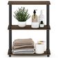 HOMLUX 3-Tier Compact Open Storage Bookshelf in Columbia Walnut and Black, , large