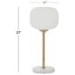 Maple and Jade Metallic Stem and Marble Base Table Lamp in White and Gold, , large