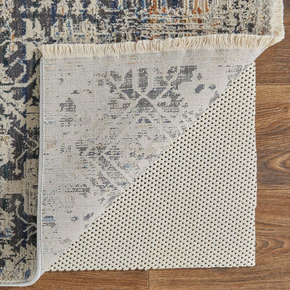 Feizy Kaia 2&#39;6&quot; x 10&#39; Navy and Beige Runner, , large