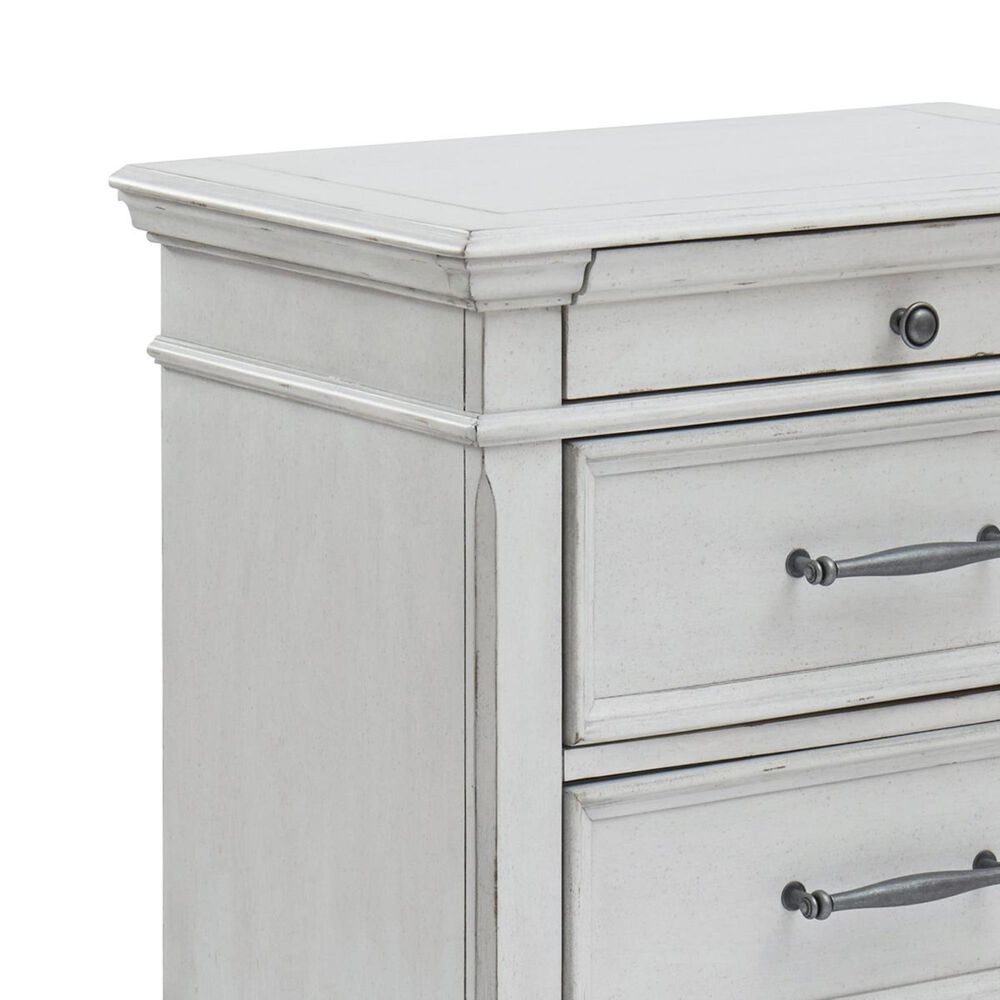 Ashley Kanwyn 3 Drawer Nightstand in Distressed Whitewash, , large